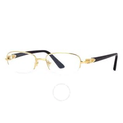 Cartier Demo Oval Ladies Eyeglasses Ct0317o 001 52 In Metallic