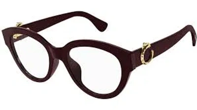Cartier Demo Oval Ladies Eyeglasses Ct0567o 003 51 In Pink