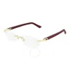 Cartier Demo Oval Unisex Eyeglasses Ct0056o 003 52