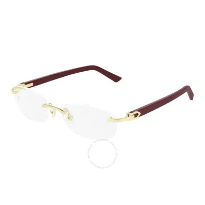 Cartier Demo Oval Unisex Eyeglasses Ct0056o 003 52