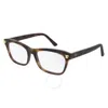 Cartier Demo Rectangular Ladies Eyeglasses Ct0144o 002 52 In Brown