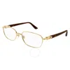 Cartier Demo Rectangular Ladies Eyeglasses Ct0368o 002 52