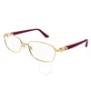 Cartier Demo Rectangular Ladies Eyeglasses Ct0368o 006 56