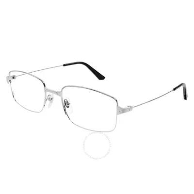 Cartier Demo Rectangular Men's Eyeglasses Ct0406o 002 56 In Metallic