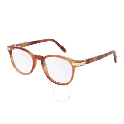 Cartier Demo Square Men's Eyeglasses Ct0221o 003 50 In Brown