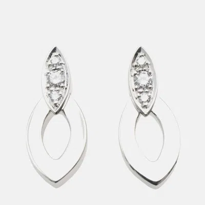Pre-owned Cartier Diadea 18k White Gold And Diamond Earrings