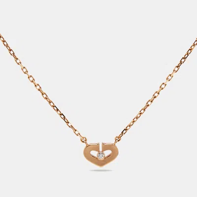 Pre-owned Cartier Diamond 18k Rose Gold Necklace