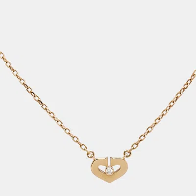 Pre-owned Cartier Diamond 18k Rose Gold Necklace