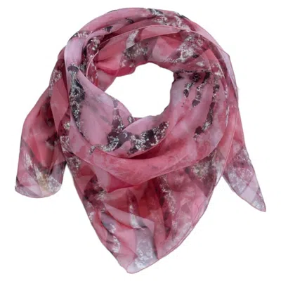 Pre-owned Cartier , Diamond And Jaguar Printed Scarf In Pink