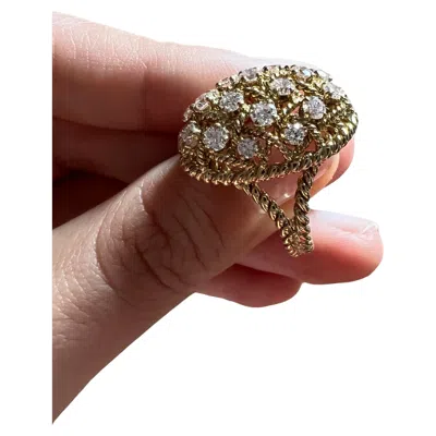 Pre-owned Cartier Diamond Bombe Ring In 18 Karat Yellow Gold, Circa 1970s–1980s