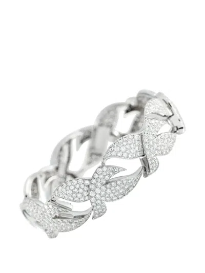 Pre-owned Cartier Diamond Bracelet In Silver