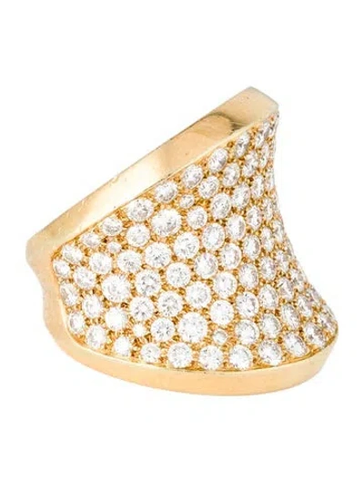 Pre-owned Cartier Diamond Chalice Ring In Multi