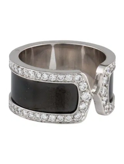 Pre-owned Cartier Diamond Double C De  Ring In Multi