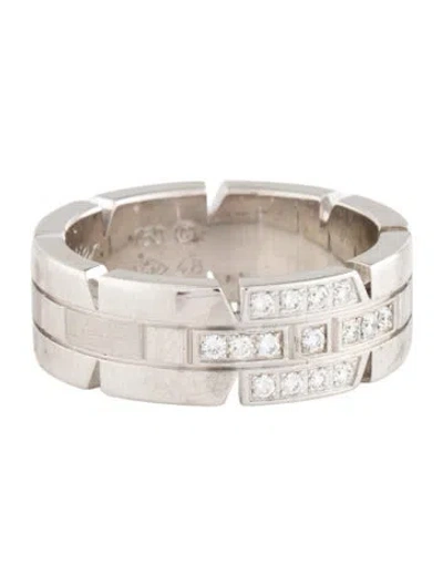 Pre-owned Cartier Diamond Tank Française Ring In Multi
