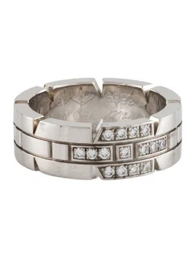 Pre-owned Cartier Diamond Tank Française Ring In Multi