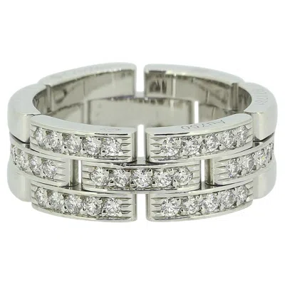 Pre-owned Cartier Diamond Tank Francaise Ring Size R (59) In Multi