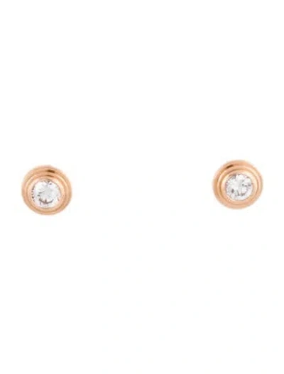 Pre-owned Cartier Diamonds D'amour Stud Earrings, Mini Model In Multi
