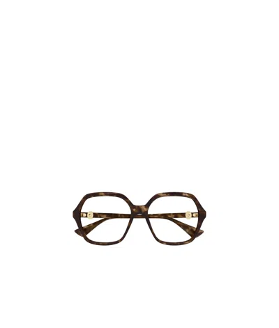 Cartier Double C Décor Square-frame Glasses In Brown