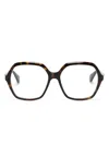 Cartier Double C Décor Square-frame Glasses In Brown