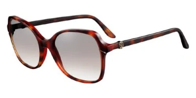 Cartier Double C Kate Sunglasses In Marrone
