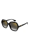 CARTIER DOUBLE C SQUARED SUNGLASSES, 57MM