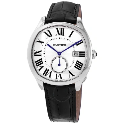 Cartier Drive Automatic Silvered Flinique Dial Men's Watch Wsnm0015 In Black