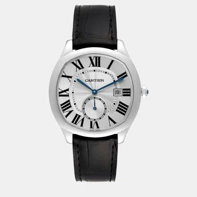 Pre-owned Cartier Drive Silver Dial Steel Men's Watch 40.0 Mm