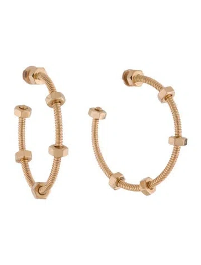 Pre-owned Cartier Ecrou De  Hoop Earrings In Multi