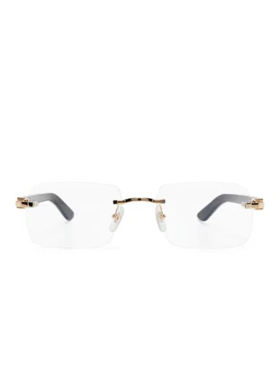Cartier Elongated C Glasses In Gold
