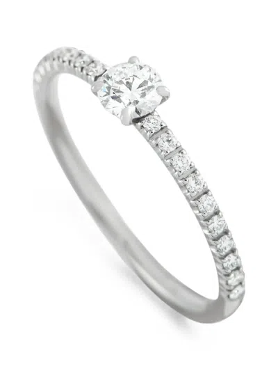 Pre-owned Cartier Etincelle Diamond Ring In Silver