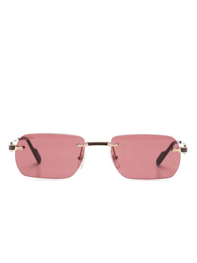 Cartier Exception Sonnenbrille In Gold