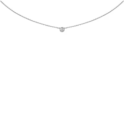 Cartier Extra-small White Gold And Diamond  D'amour Necklace In Silver