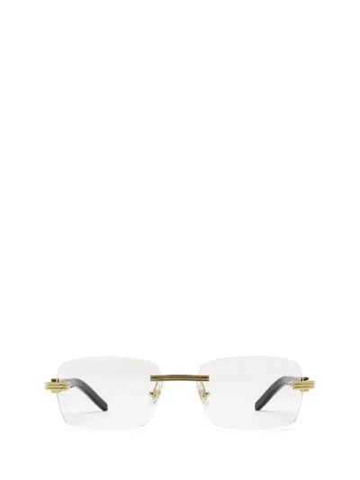 Cartier Eyeglasses In Gold & White