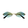 Cartier Ct0433s 003 Sunglasses In 003 Gold