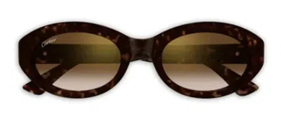 Cartier Eyewear Ct0588s Cat-eye Tortoiseshell Sunglasses In Yellow