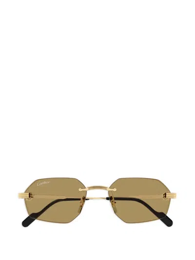 Cartier Eyewear Ct0616s Frameless Sunglasses In Gold