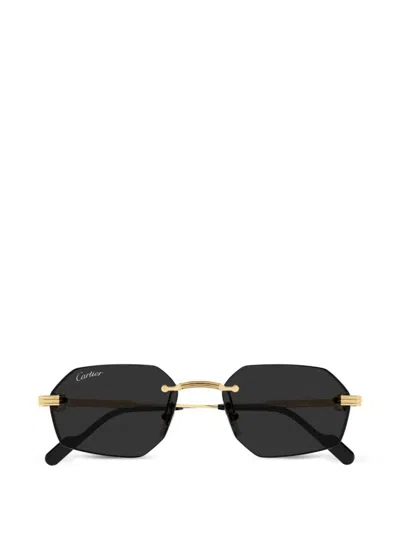 Cartier Eyewear Ct0616s Rimless Gold-tone Sunglasses