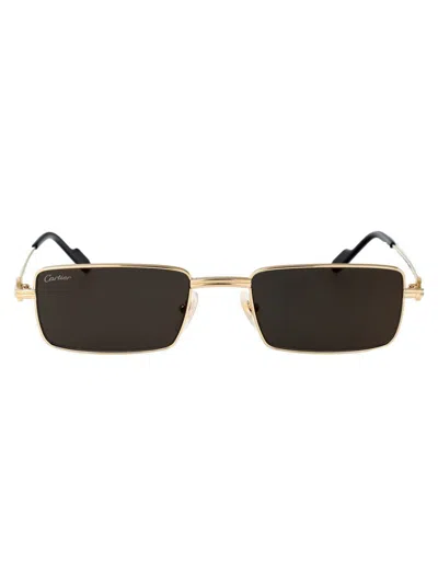 Cartier Sunglasses In Gold Gold Grey