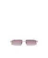 Cartier Eyewear Rectangle-frame Sunglasses In Pink
