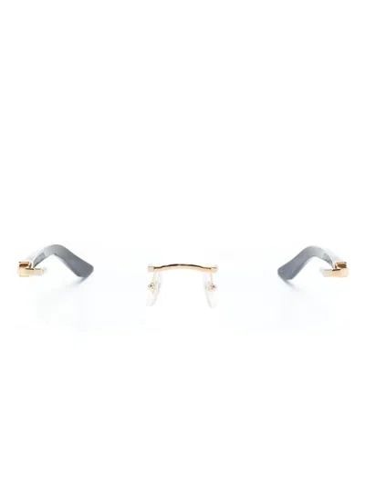Cartier Frameless Rectangle Glasses In Neutrals
