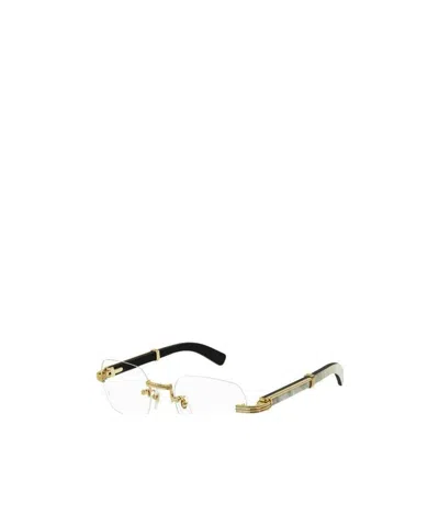 Cartier Frameless Rectangular Sunglasses In White