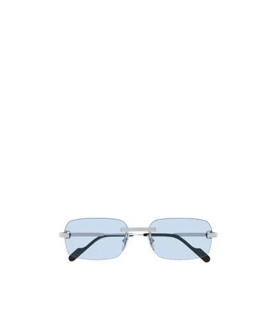 Cartier Frameless Sunglasses In Blue