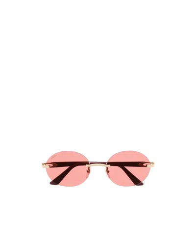 Cartier Frameless Sunglasses In Pink