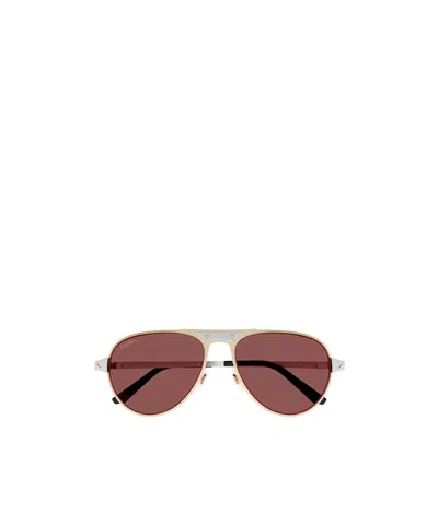 Cartier Full Frame Sunglasses In Brown
