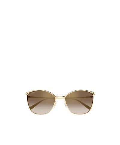 Cartier Full Frame Sunglasses In Brown