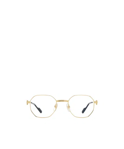 Cartier Geometric Frame Glasses In Nude | ModeSens