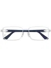 Cartier Geometric-frame Glasses In Silver