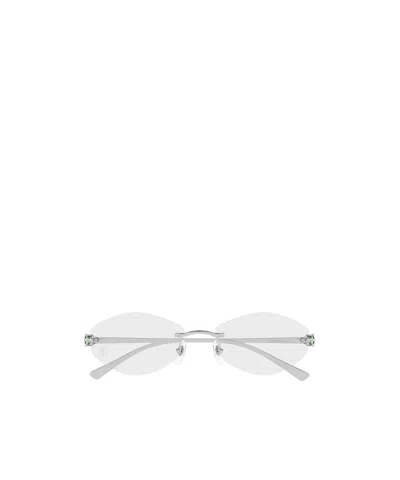 Cartier Geometric-frame Rimless Glasses In Pattern