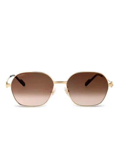 Cartier Sunglasses Woman Gold