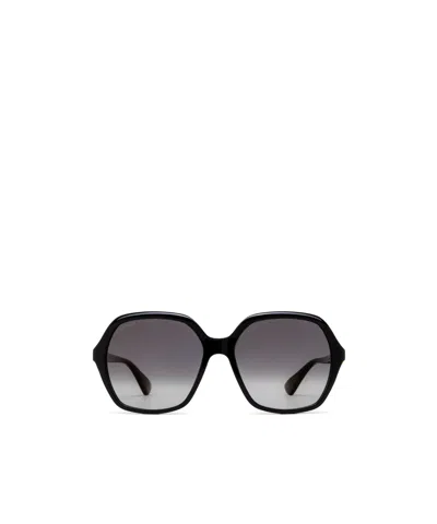 Cartier Geometric Frame Sunglasses In Black